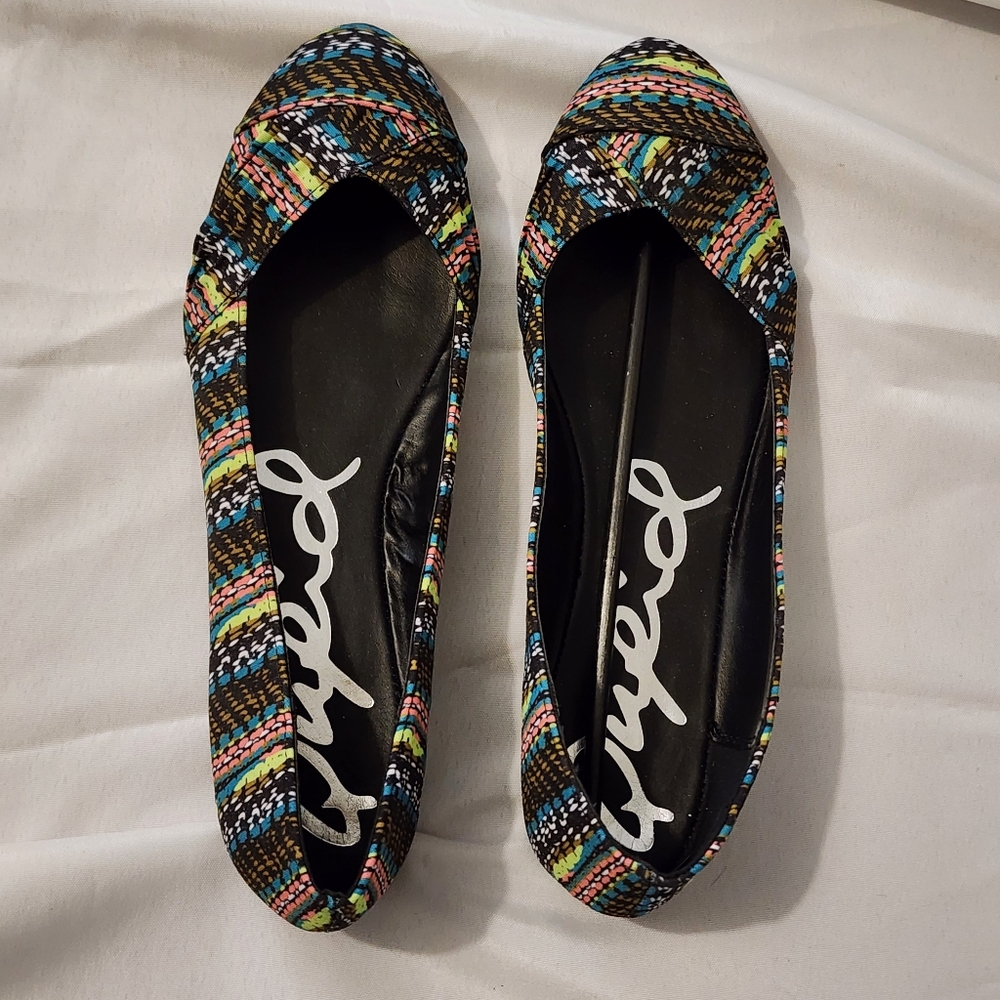 Qupid Multi Colored Patterned Woven Women's Flats Size 10 NEW
